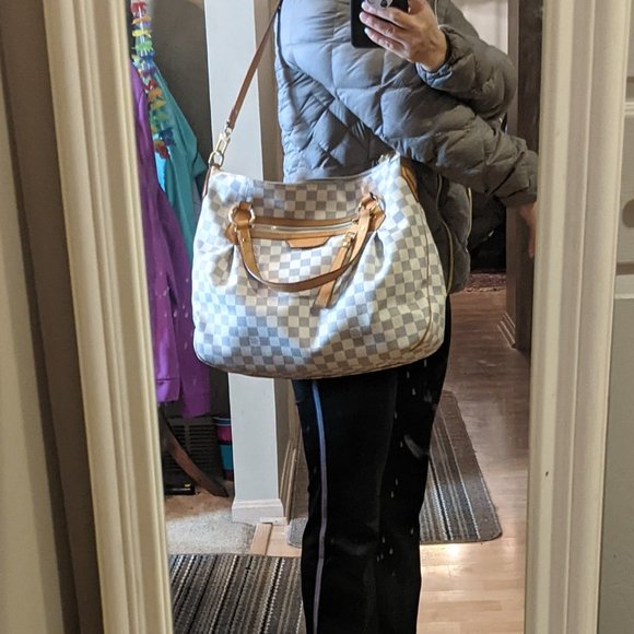 Auth LOUIS VUITTON EVORA MM DAMIER AZUR - Picture 2 of 14